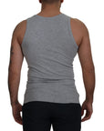 Dolce & Gabbana Sleek Sleeveless Grey Cotton Tank Top