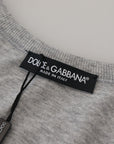 Dolce & Gabbana Sleek Sleeveless Grey Cotton Tank Top