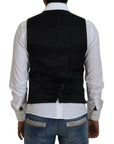 Dolce & Gabbana Elegant Black Formal Wool-Silk Dress Vest