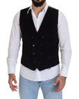 Dolce & Gabbana Elegant Black Double Breasted Dress Vest