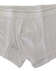Dolce & Gabbana Elegant White Cotton Blend Boxer Shorts