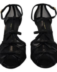 Dolce & Gabbana Elegant Black Stiletto Heeled Sandals