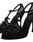 Dolce & Gabbana Elegant Black Stiletto Heeled Sandals
