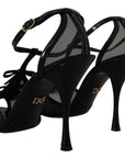 Dolce & Gabbana Elegant Black Stiletto Heeled Sandals