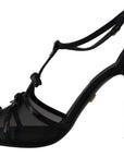 Dolce & Gabbana Elegant Black Stiletto Heeled Sandals
