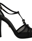 Dolce & Gabbana Elegant Black Stiletto Heeled Sandals