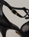 Dolce & Gabbana Elegant Black Stiletto Heeled Sandals