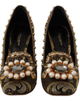Dolce & Gabbana Elegant Gold Jacquard Brocade Pumps