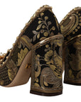 Dolce & Gabbana Elegant Gold Jacquard Brocade Pumps
