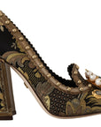Dolce & Gabbana Elegant Gold Jacquard Brocade Pumps