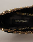 Dolce & Gabbana Elegant Gold Jacquard Brocade Pumps