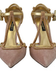 Dolce & Gabbana Elegant Pink Crystal Pumps with High Heels