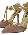 Dolce & Gabbana Elegant Pink Crystal Pumps with High Heels