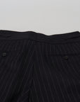 Dolce & Gabbana Elegant Black Striped Wool Blend Trousers