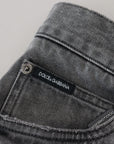 Dolce & Gabbana Elegant Grey Checkered Denim Treasure