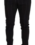 Dolce & Gabbana Elegant Black Striped Chino Pants