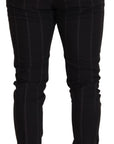 Dolce & Gabbana Elegant Black Striped Chino Pants