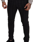 Dolce & Gabbana Elegant Black Striped Chino Pants