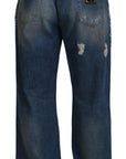 Dolce & Gabbana Stunning Tattered Denim Italian Jeans
