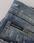 Dolce & Gabbana Stunning Tattered Denim Italian Jeans