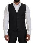 Dolce & Gabbana Elegant Gray Martini Three-Piece Wool Silk Suit