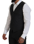 Dolce & Gabbana Elegant Gray Martini Three-Piece Wool Silk Suit