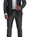 Dolce & Gabbana Elegant Black Silk Blend Slim Fit Suit