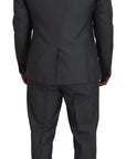 Dolce & Gabbana Sleek Silver Martini Slim Fit Three-Piece Suit