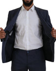 Dolce & Gabbana Elegant Blue Martini Men's Slim Fit Suit