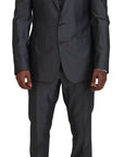 Dolce & Gabbana Elegant Gray Silver Sicilia Suit Ensemble