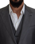 Dolce & Gabbana Elegant Gray Silver Sicilia Suit Ensemble