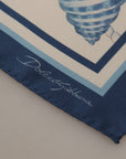 Dolce & Gabbana Elegant Blue Silk Men's Square Scarf