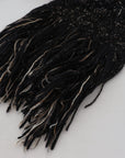 Dolce & Gabbana Elegant Virgin Wool Blend Black Scarf
