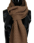 Dolce & Gabbana Elegant Dark Brown Knitted Scarf