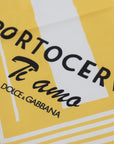 Dolce & Gabbana Elegant Yellow Cotton Square Scarf
