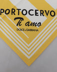 Dolce & Gabbana Elegant Yellow Cotton Square Scarf
