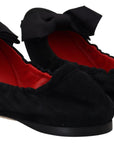 Dolce & Gabbana Elegant Black Suede Ballet Flats