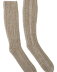 Dolce & Gabbana Chic Beige Wool Blend Over-the-Calf Socks