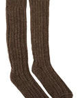 Dolce & Gabbana Chic Brown Wool Blend Over-Calf Socks