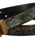 Dolce & Gabbana Elegant Black Grosgrain Leather Belt