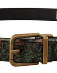 Dolce & Gabbana Elegant Black Grosgrain Leather Belt