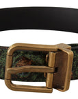 Dolce & Gabbana Elegant Black Grosgrain Leather Belt