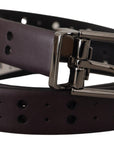 Dolce & Gabbana Burgundy Elegance Leather Belt
