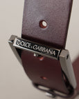 Dolce & Gabbana Elegant Brown Leather Designer Belt