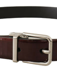Dolce & Gabbana Elegant Dark Brown Patent Leather Belt