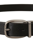 Dolce & Gabbana Elegant Black Leather Belt with Metal Buckle