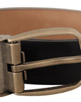 Dolce & Gabbana Elegant Black Leather Belt with Metal Buckle