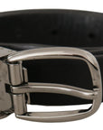 Dolce & Gabbana Elegant Black Leather Designer Belt