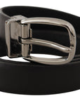 Dolce & Gabbana Elegant Black Leather Designer Belt