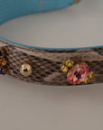 Dolce & Gabbana Elegant Python Leather Shoulder Strap Accessory